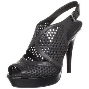 BCBG Women's Alana Leather Sandal - Size 8